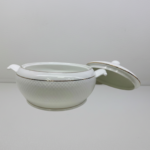 Ceramic Donga having self design with Lid, Gold work on body, 2000 ml, Single Piece, Diamond Pattern - Image 2