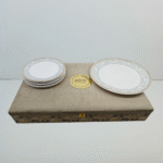 Arsh Royale, Grey & Gold Snack Set, Premium Ceramic Snack Set, 7 pieces - Image 2