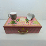 Arsh Tea / Coffee Mugs, Set of 6, 180 ml, Luxury Box Packing with briefcase handle, Pearl Grey - Image 3