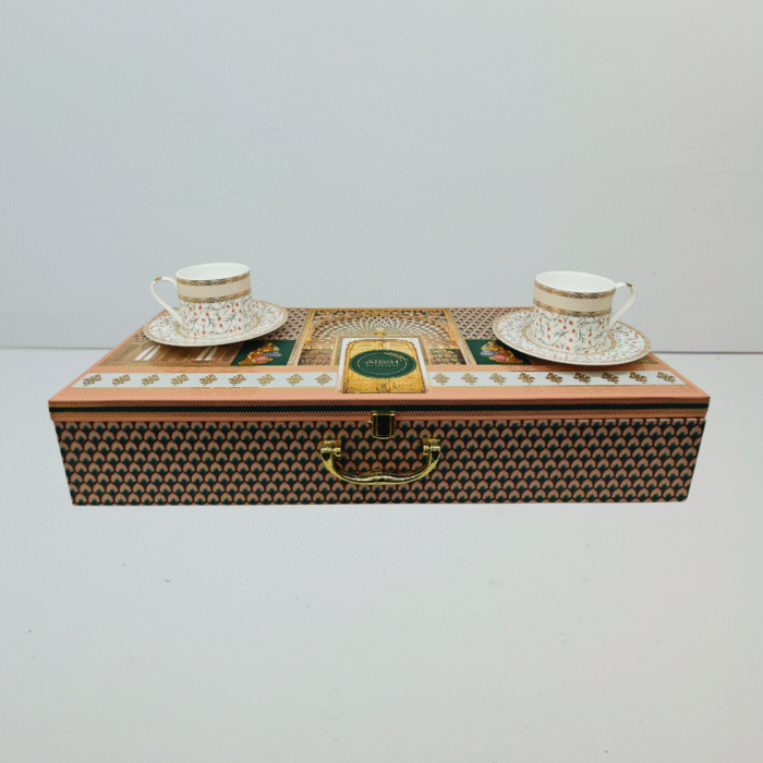 Arsh Floral Glow Cup & Saucer Set, 160 ml, 12 pieces, Set of 6 Cup and 6 Saucers, Luxury Box Packing - Image 2