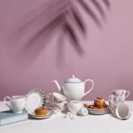 The Wishing Chair Tea Set, 15 pieces, 6 Cup 6 Saucer 1 Milk Pot 1 Sugar Pot 1 Tea Pot, Portrait Rose