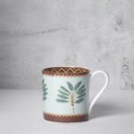 India Circus Snack Set - with Tea, Coffee Mugs and Snack Platter with Dip Bowl Set for Snacks, Hot Drinks, Gifting. Set of 7 pcs, Grandeur Greens - Image 3