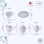 The Wishing Chair Tea Set, 15 pieces, 6 Cup 6 Saucer 1 Milk Pot 1 Sugar Pot 1 Tea Pot, River - Image 2