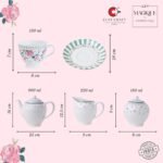 The Wishing Chair Tea Set, 15 pieces, 6 Cup 6 Saucer 1 Milk Pot 1 Sugar Pot 1 Tea Pot, Portrait Rose - Image 3