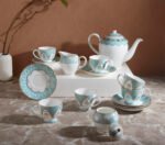 India Circus Tea Set, 15 pieces, 6 Cup 6 Saucer 1 Milk Pot 1 Sugar Pot 1 Tea Pot,  Regal Romance