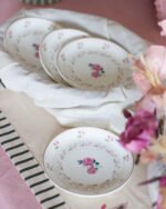 The Wishing Chair Snack Plate Set of 4, 5.75" Plates, Portrait Rose - Image 4
