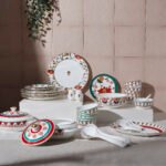 India Circus Blushed Orchard Dinner Set - 40 Pieces
