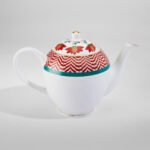 India Circus Tea Set, 15 pieces, 6 Cup 6 Saucer 1 Milk Pot 1 Sugar Pot 1 Tea Pot,  Blushed Orchard - Image 5