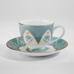 India Circus Tea Set, 15 pieces, 6 Cup 6 Saucer 1 Milk Pot 1 Sugar Pot 1 Tea Pot,  Regal Romance - Image 3