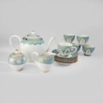 India Circus Tea Set, 15 pieces, 6 Cup 6 Saucer 1 Milk Pot 1 Sugar Pot 1 Tea Pot,  Regal Romance - Image 6