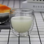 Dried Flowers Double Wall Borosilicate Glass Mug with handle, Cup, Double Wall Mug,  Insulated Wall Mug for Tea, Coffee, Energy Drinks, 250 ml, Single Piece