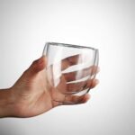 Dried Flowers Double Wall Borosilicate Glass Mug with handle, Cup, Double Wall Mug,  Insulated Wall Mug for Tea, Coffee, Energy Drinks, 250 ml, Single Piece - Image 2