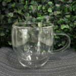 Double Wall Borosilicate Glass Mug with handle, Cup, Double Wall Mug,  Insulated Wall Mug for Tea, Coffee, Energy Drinks, 250 ml, Single Piece