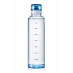 Premium Borosilicate Glass Water Bottle with Time Marker,  500ml, Blue - Image 2