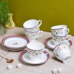 The Wishing Chair Cup Saucer Set, Indian Summer, 180 ml (SET OF 12 PIECES I.E. 6 CUPS + 6 SAUCER)
