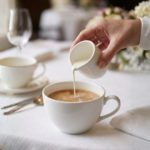 White Ceramic Dune Creamer 50 ml without handle, Single Piece Creamer, For Milk, Tea and Coffee - Image 2