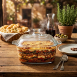 Square Glass Donga with Rounded Lid, 1500 ml, Single Piece, Transparent Glass - Image 4