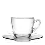 Ocean Espresso (Demitasse) Cup Saucer Set, 70 ml, Set of 12, 6 Cup and 6 Saucers, Transparent - Image 2