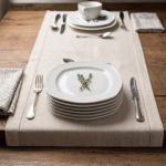 Square Shape Full Plate in 11", Ceramic, Zen Shape,  Set of 6, Plain White - Image 2