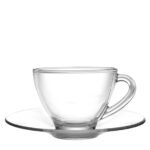 Ocean Cosmo Cup Saucer Set, 230 ml, Set of 12, 6 Cup and 6 Saucers, Transparent - Image 3