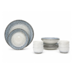 Exclusive Clay Craft Ocean Whisper Dinner Set - 20 Pieces, Serving of 6, Fine Bone China