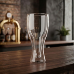 Double Wall Inverted Beer Bottle Glass, Insulated Wall Glass for Cold beverages including beer, juice, mocktails, 265 ml, Single Piece - Image 2