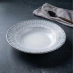 Ocean Whisper, Ceramic 9″ Soup Plate / Pasta Plate with Digital Print, Set of 2 - Image 2