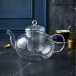 Borosilicate Glass Kettle with Built-In Strainer (1000ml) , Single Piece