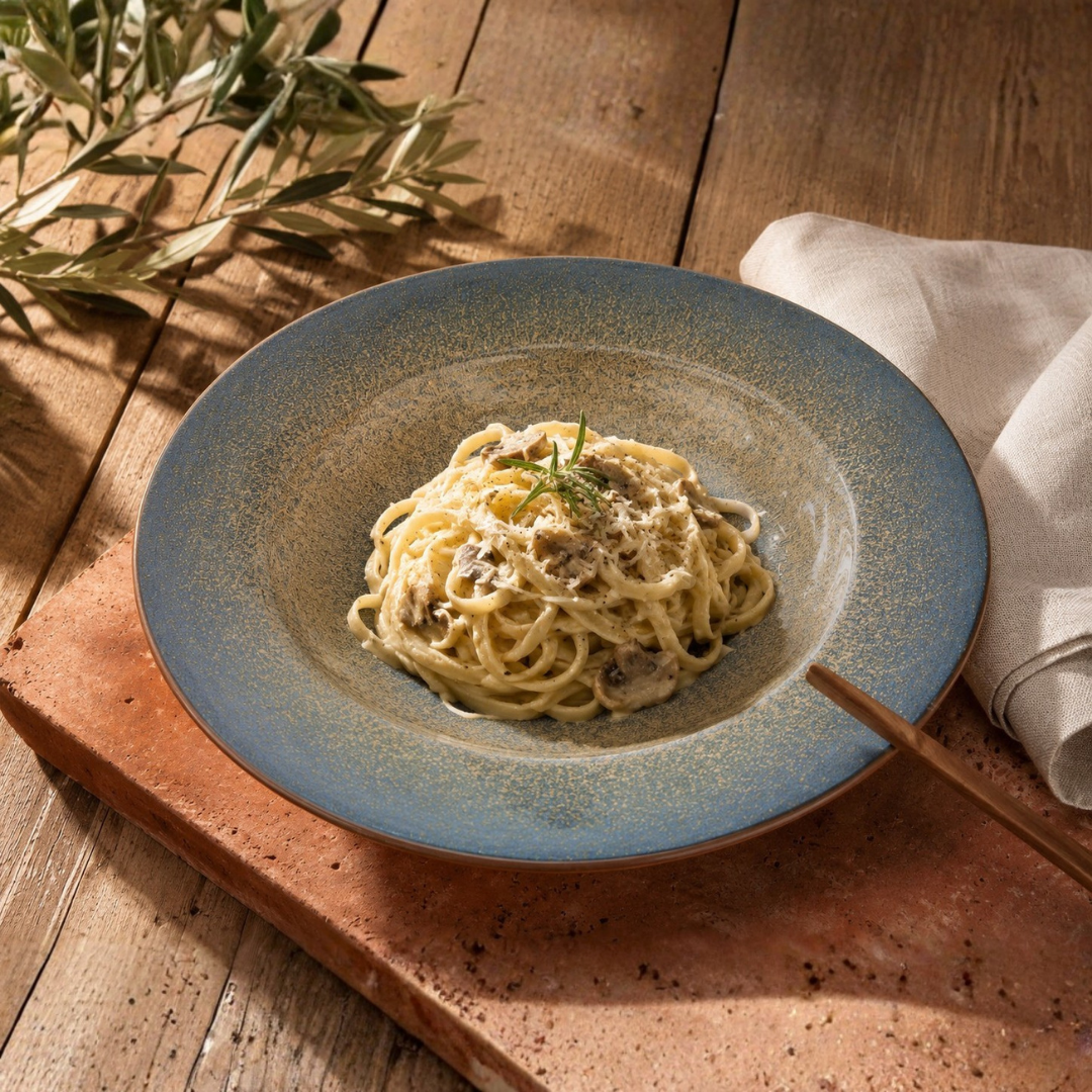 3 Molten Earth, Ceramic 9″ Soup Plate / Pasta Plate with Digital Print, Set of 2 - Image 1