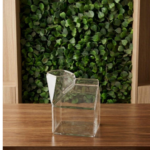 Creative Milk Carton Shaped Glass for Cold Brew, Coffee & Mocktails , 350 ml, Single Piece - Image 4