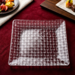 Elegant Square Clear Glass Serving Platter (10.75 Inches), Single Piece - Image 2