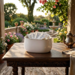 White Ceramic Sugar Sachet OB shape with gold line, Single Piece, for Sugar Packets, Tea bags etc