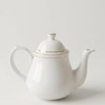 Clay Craft Fine Bone China Tea Kettle/Tea Pot with Gold Line Work, 650 ml, Single Piece,  Classic Design for Serving Coffee, Tea and Herbal Infusions - Image 4