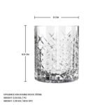 Leatherite Gift Box LUCARIS KIN Double Rock 350 ml, Premium Crystal Lead Free Glasses, Set of 6 - Image 2
